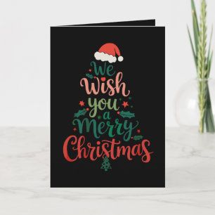 Te deseamos una feliz Navidad Xmas sombrero de San