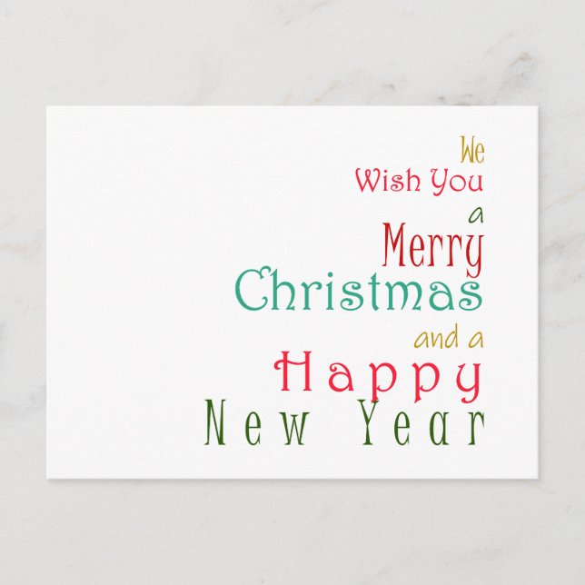 Te deseamos una Feliz Navidad y un Feliz Año Nuevo (Anverso)