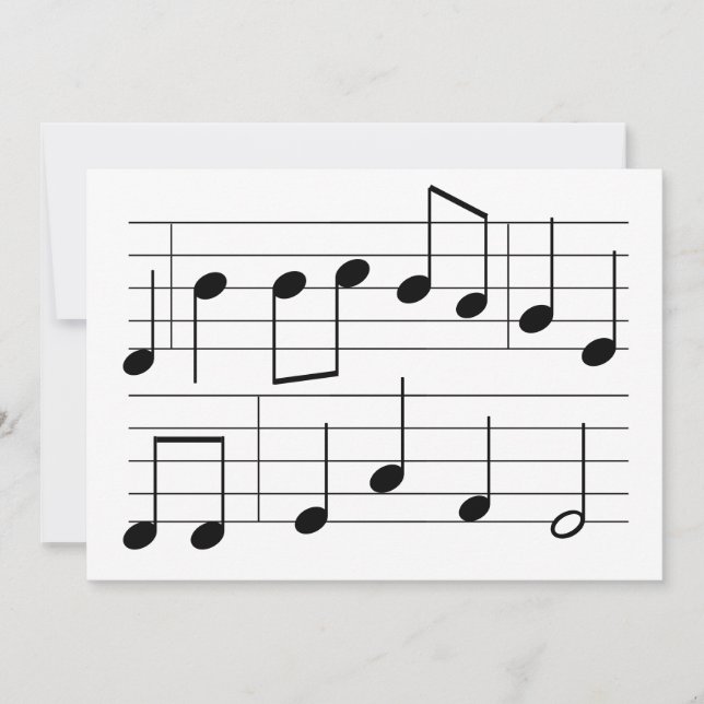 Te deseamos una feliz nota musical de Navidad de A (Anverso)