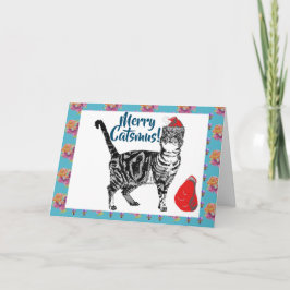 Te deseamos una tarjeta de tabby para Navidades de