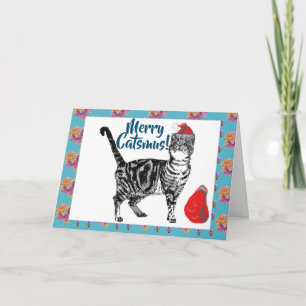 Te deseamos una tarjeta de tabby para Navidades de
