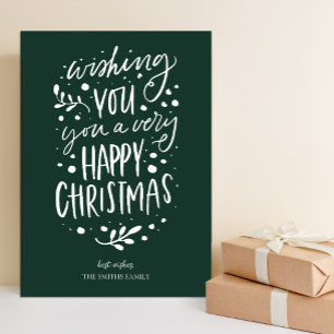 Te deseo que seas feliz guión verde de Navidad sin