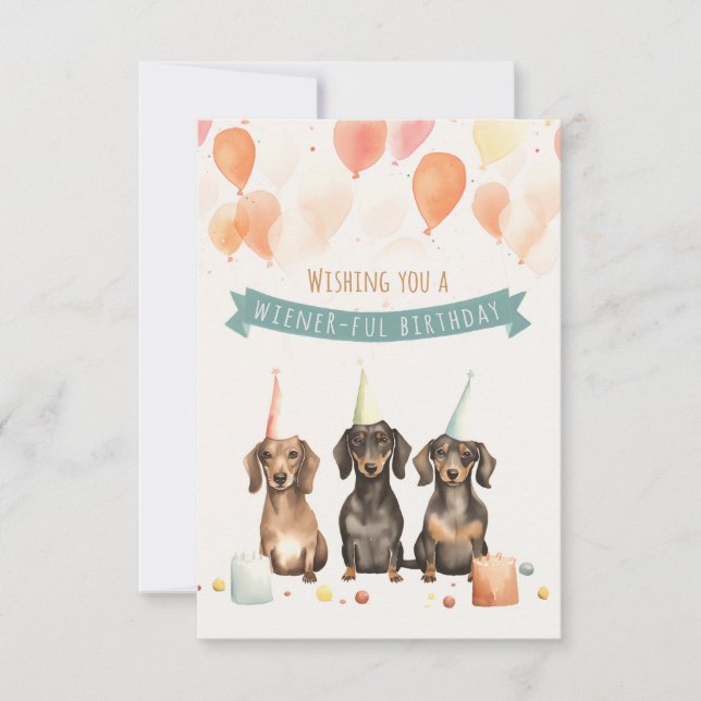 Te deseo un cumpleaños más rico - Dachshund Bday (Anverso)