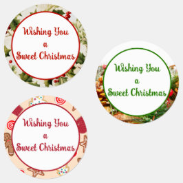 Te deseo un dulce Navidad sabrosas etiquetas de re