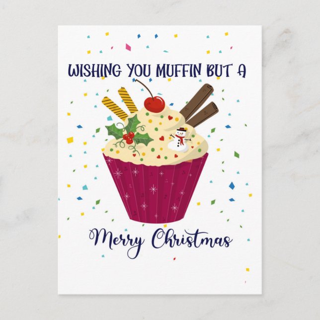 Te deseo un muffin pero una tarjeta de navidad (Anverso)