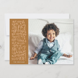 Te deseo una Feliz Navidad con tarjeta fotográfica