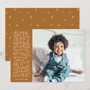 Te deseo una Feliz Navidad con tarjeta fotográfica