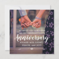 Te deseo una tarjeta de aniversario bendecida y fe