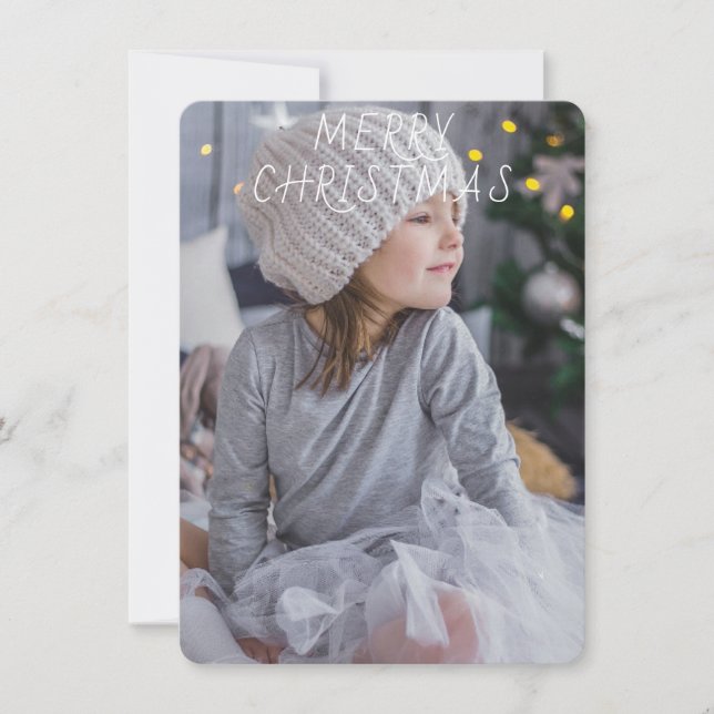 Te deseo una tarjeta de fotos de vacaciones rojas, (Anverso)