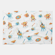 Té divertido - fiesta. toalla de cocina