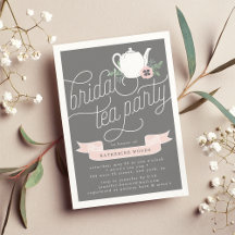 Té dulce | Invitación a una fiesta de té de novia
