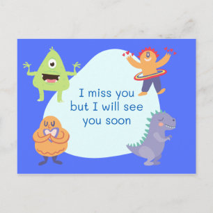 Te echo de menos la postal