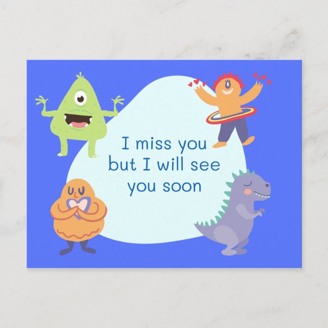 Te echo de menos la postal (Anverso)