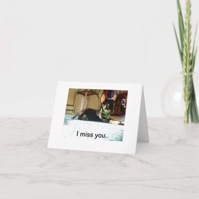 Te echo de menos la tarjeta (Anverso)