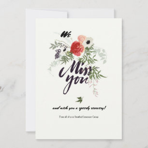 Te echo de menos la tarjeta de felicitación