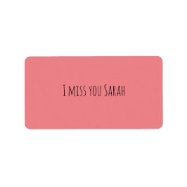 te echo de menos un pegatina rosa, sencillo y mode