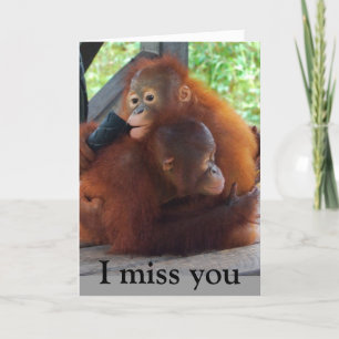 Te echo de menos y tu tarjeta de abrazos