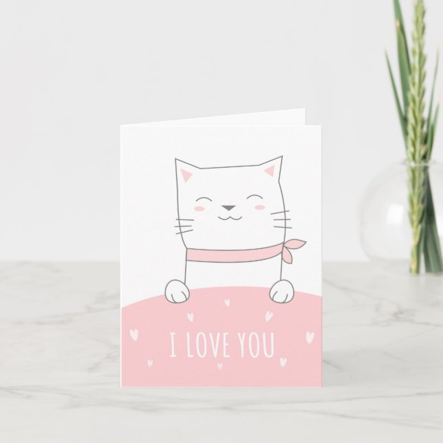 Te encanta la tarjeta de felicitación de amor rosa (Anverso)