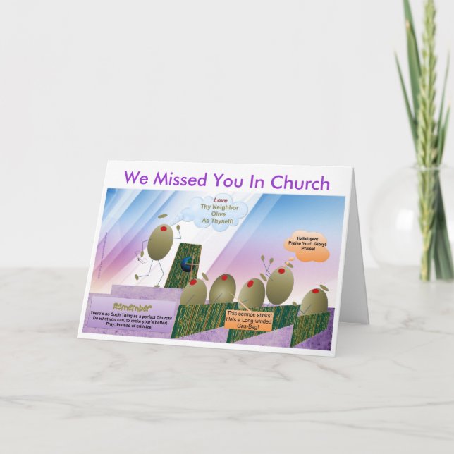 Te Extrañamos En La Tarjeta De La Iglesia (Anverso)