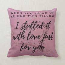 Te extraño abrazarme almohada