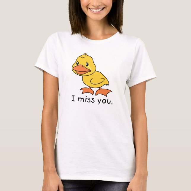 Te Extraño Llorando Camisa De Pato Amarilla Polo (Anverso)
