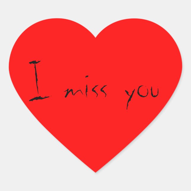 Te extraño, Pegatinas de Corazón (Anverso)