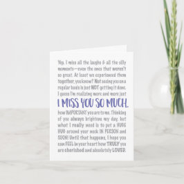 Te Extraño Tanta Tarjeta De Mensaje De Tipografía