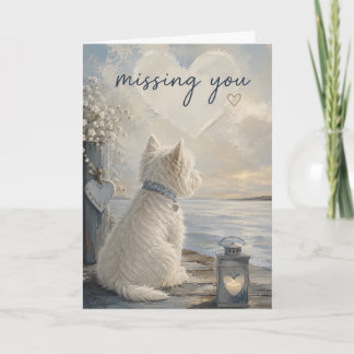 Te extraño tarjeta de felicitación Westie