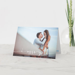 Te extraño tarjeta de foto personalizada