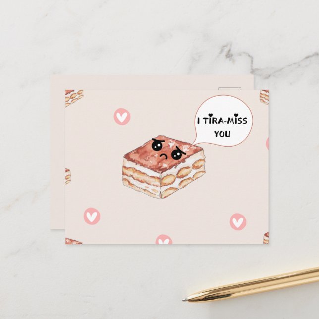 Te extraño tarjeta de saludo (Anverso/Reverso In Situ)