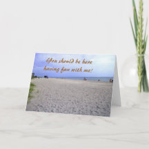 Te extraño tarjeta de saludo Siesta Keys