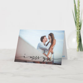 Te extraño Tarjeta personalizada con foto