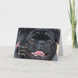 Te falta tu tarjeta Black Pug de cumpleaños