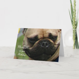 Te falta tu tarjeta de Bulldog francesa de cumplea
