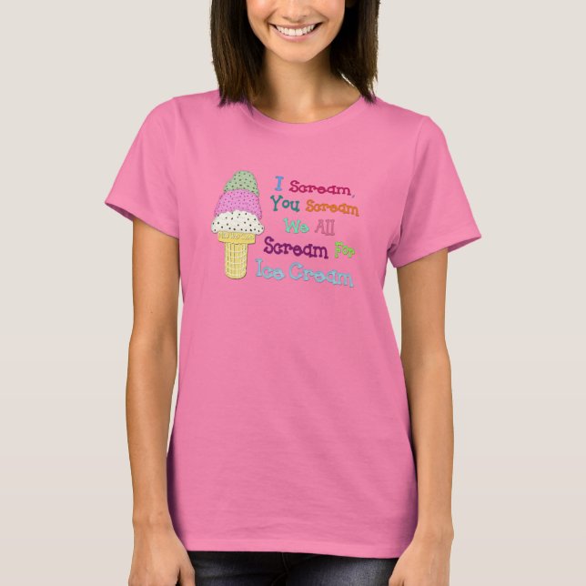 Te Grito Que Gritas Camiseta Básica De Crema De Hi (Anverso)