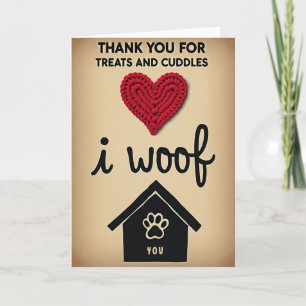 Te Guau Te Quiero Tarjeta De Perro Gracias