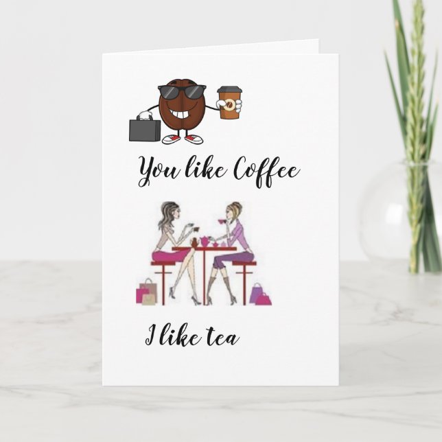 Te gusta el café me gusta la tarjeta de Tea Valent (Anverso)