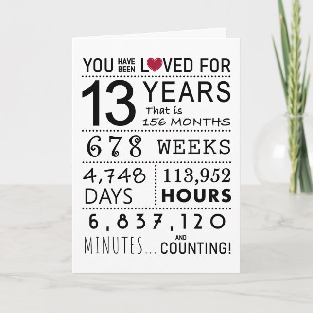 Te Ha Querido Tarjeta De Cumpleaños 13 (Anverso)