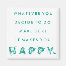 Te hace feliz imán | VERDE AZULADO