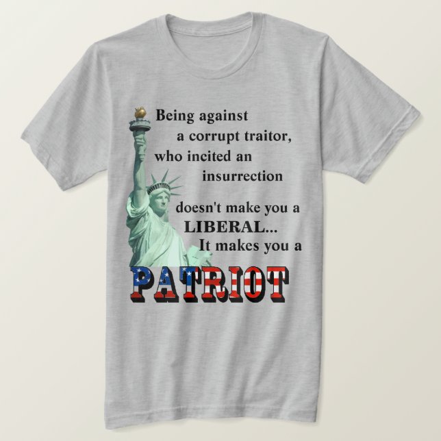 Te hace una camiseta PATRIOTA (Anverso del diseño)