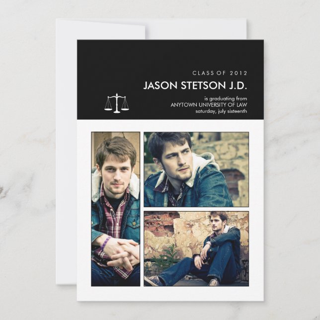 Te han enmarcado como invitación para graduación d (Anverso)