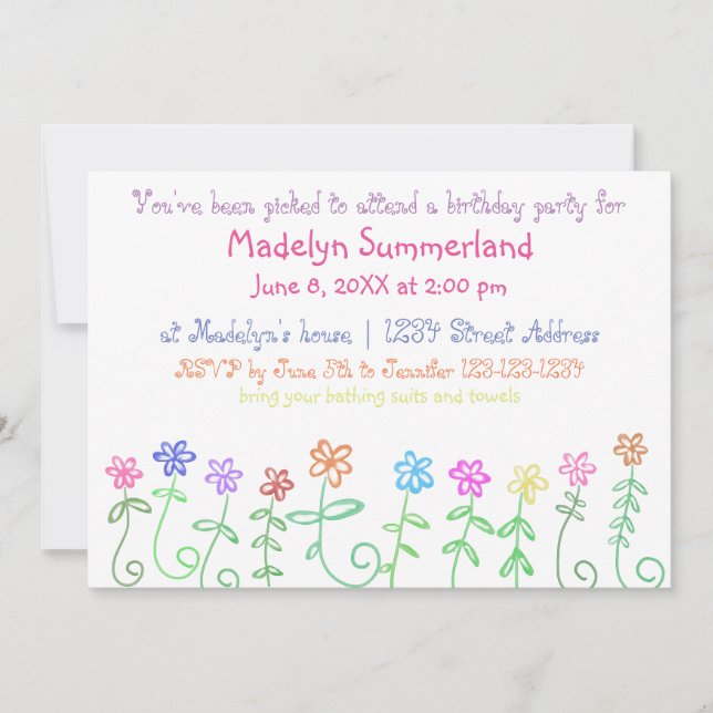 Te han escogido - Invitación de cumpleaños de los  (Anverso)