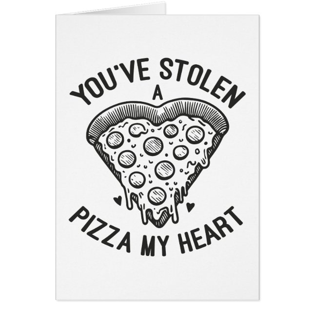 Te has robado una pizza mi corazón - Gracioso aman (Frente)