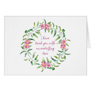 Te he amado Flores rosadas Tarjeta de nota Parakal