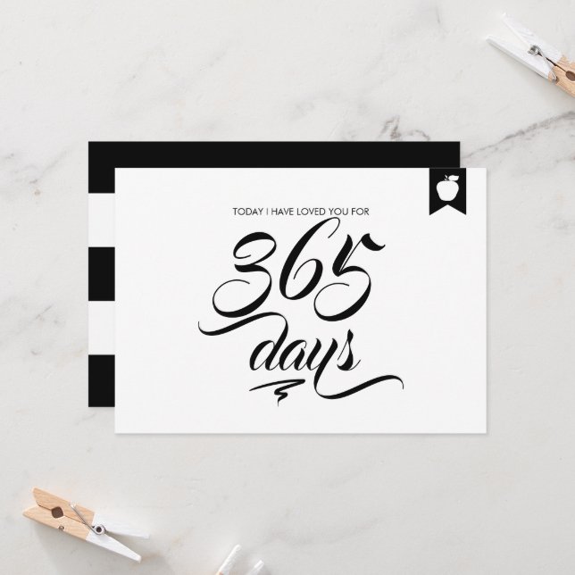 Te He Amado Por Días Aniversario De La Tarjeta De  (Anverso/Reverso In Situ)