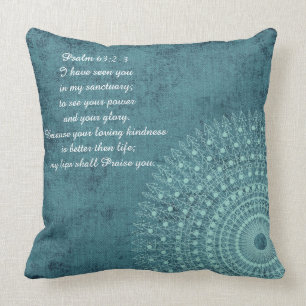Te He Visto Salmo 63:2-3 Almohada Reversible