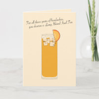Té helado de Long Island // Graciosa tarjeta del d