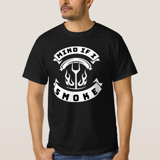 ¿Te importa si fumo Camiseta divertida de parrilla (Anverso)
