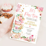 Té Invitación a cumpleaños Chica Fiesta Par-tea Fl<br><div class="desc">Invitación a la fiesta temática del té para tu perfecta celebración.</div>