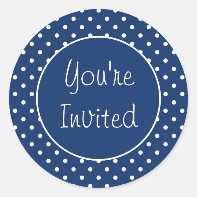 Te invitan al Sello para sobres de Punto de Polka  (Anverso)